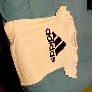 A white Adidas shirt haven’t used its only a little used